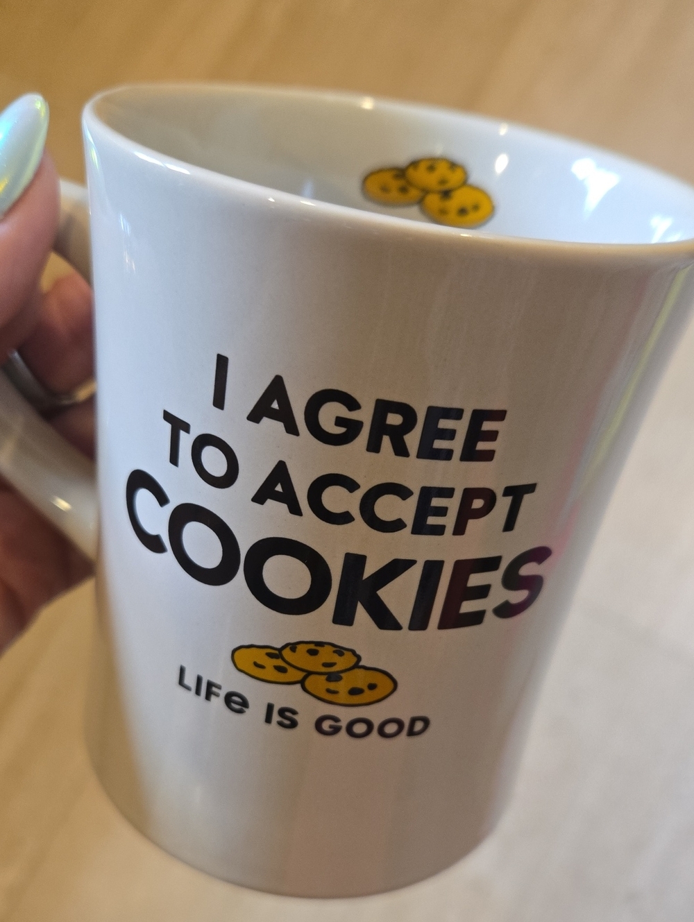 Life is Good "I Agree to Accept Cookies" Mug